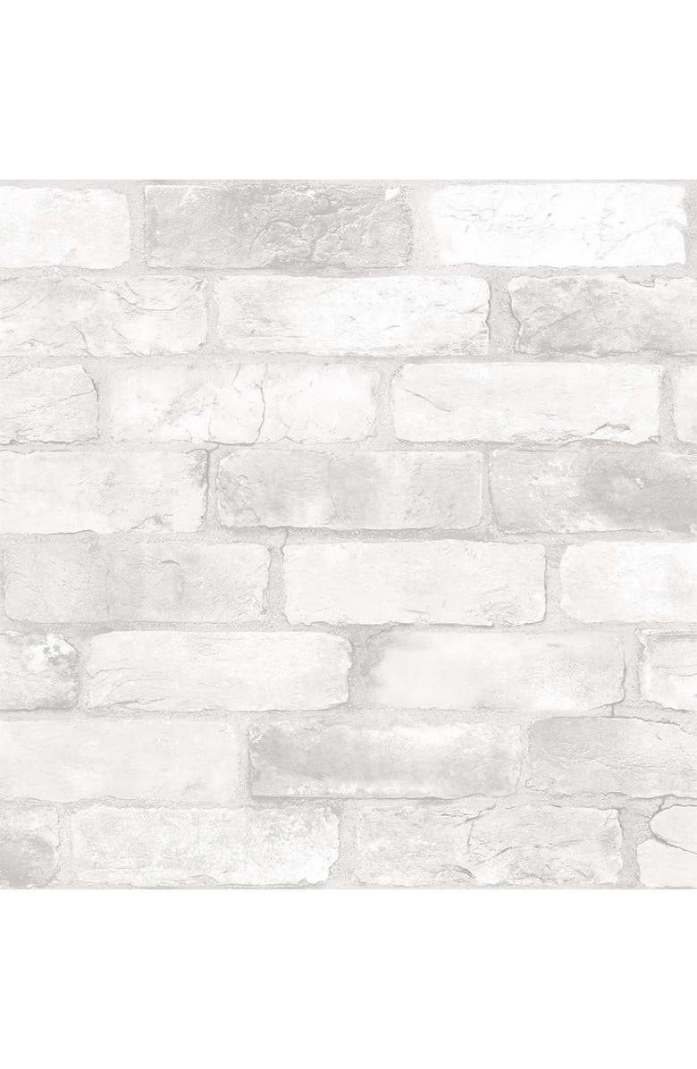 Wallpops Loft White Brick Peel & Stick Wallpaper, Main, color, White