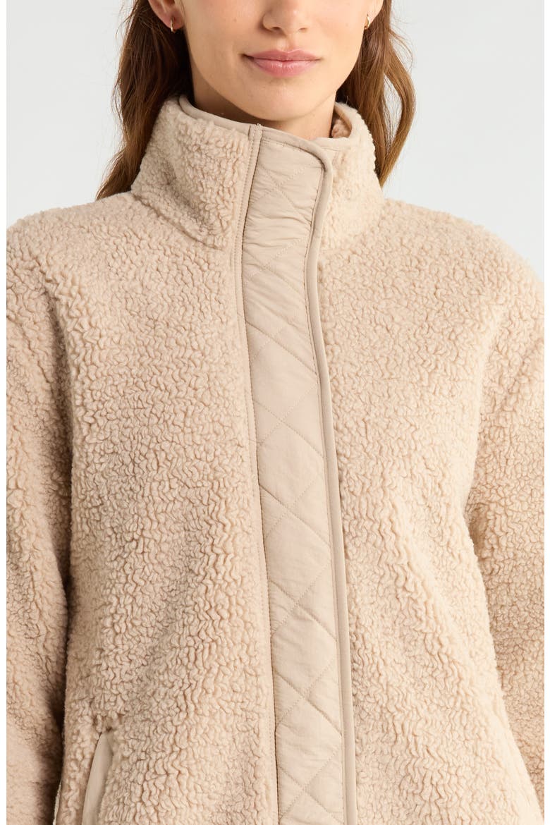 Hearth Faux Shearling Jacket, Alternate, color, TAN OXFORD
