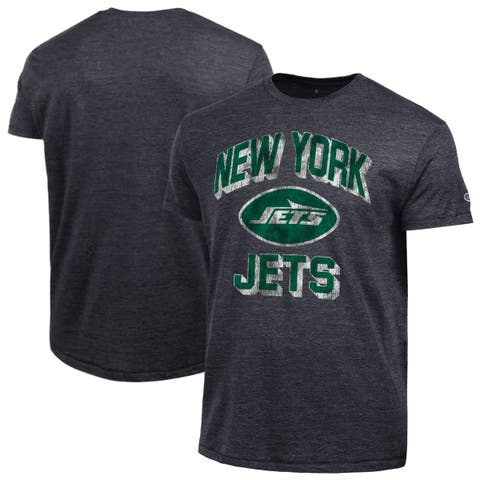 Men's Champion Heather Black New York Jets Ultimate Tri-Blend T-Shirt