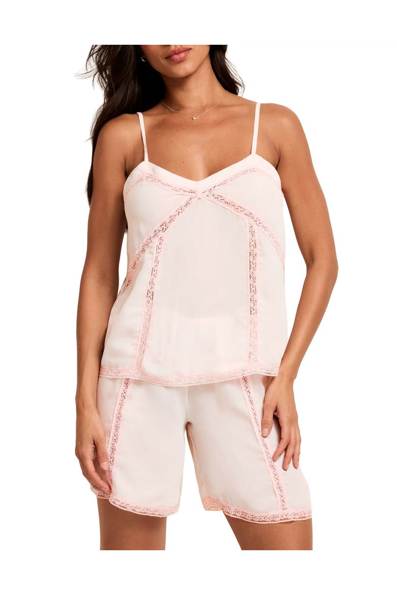 Aniella Cami & Shorts Pajama Set, Main, color, Light pink