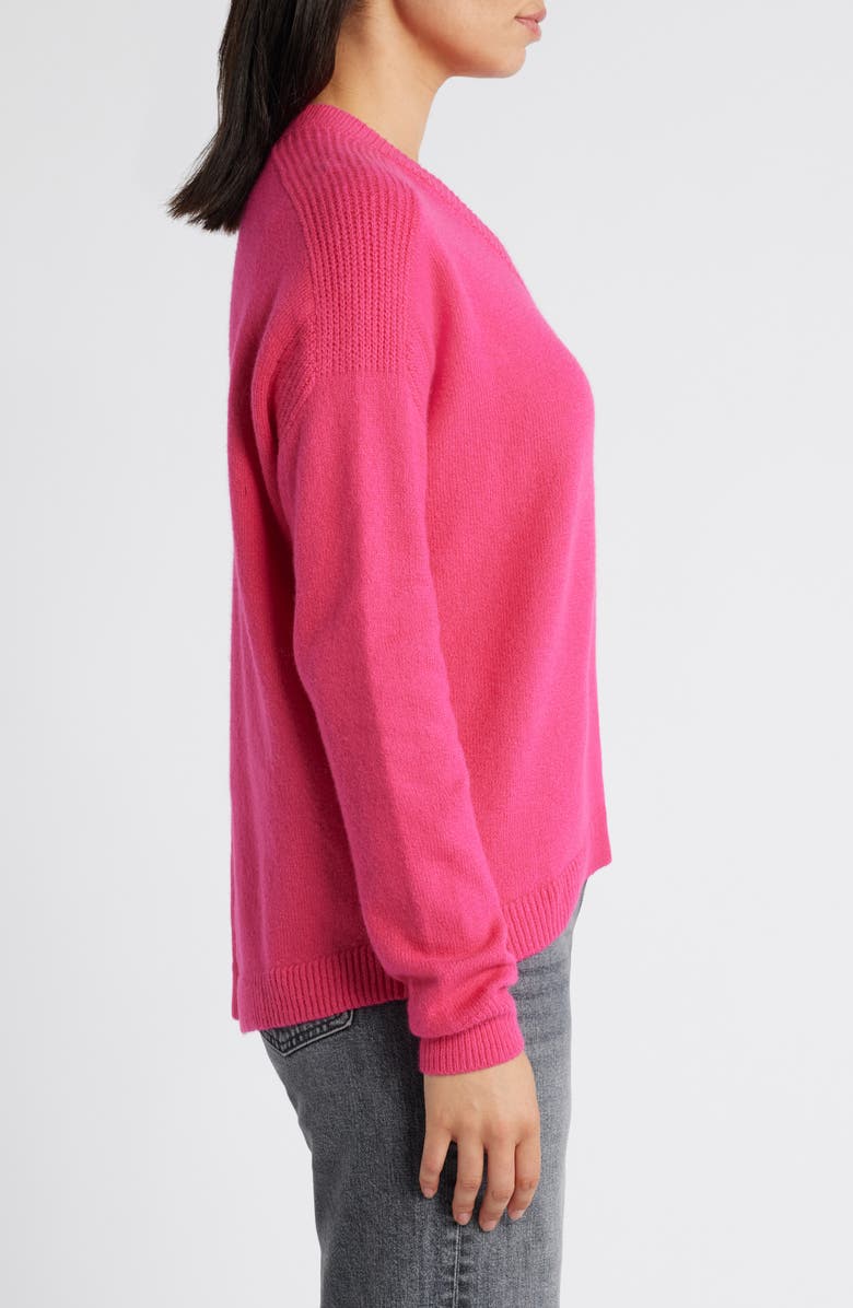 Caslon<sup>®</sup> V-Neck Sweater, Alternate, color, Pink Electric