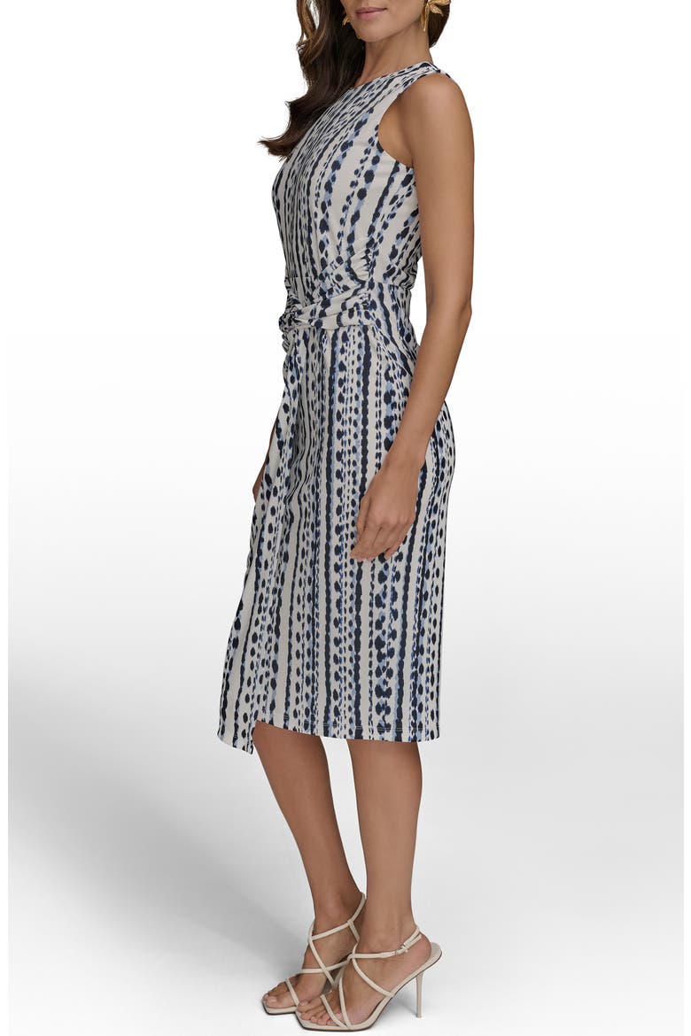 Abstract Print Gathered Sheath Dress, Alternate, color, INK MULTI