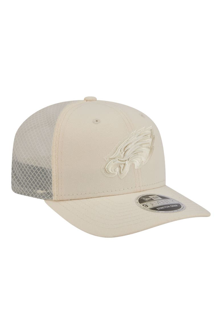 Men's New Era  Cream Philadelphia Eagles Color Pack 9SEVENTY Adjustable Hat, Alternate, color, Cream