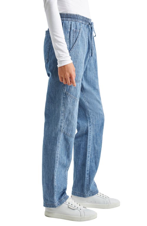 Splendid Shay Tie Waist Chambray Pants In Indigo