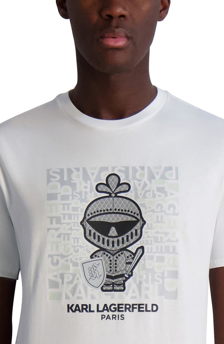 KARL LAGERFELD PARIS Armor Karl Logo Graphic T-Shirt, Alternate, color, White