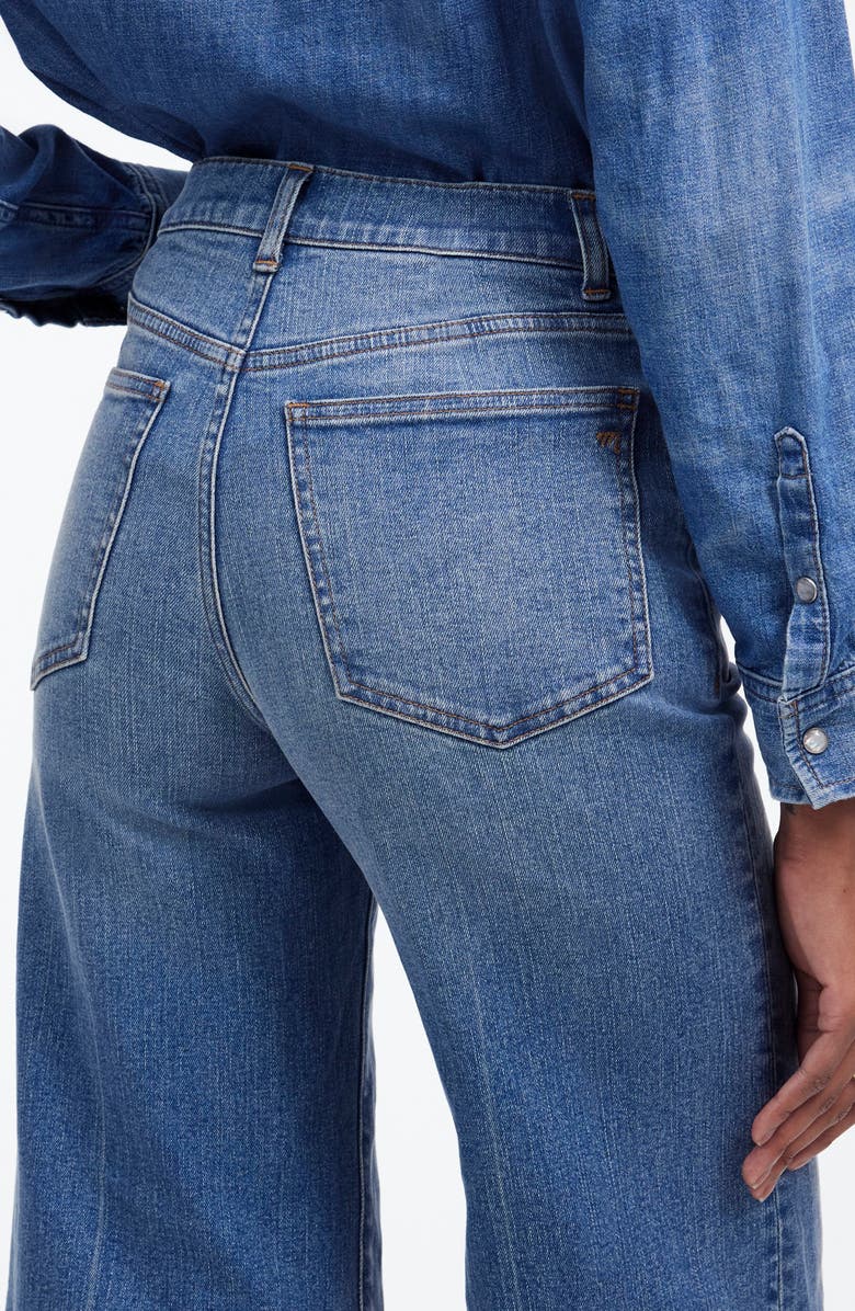 Madewell Flared Wide Leg Crop Jeans, Alternate, color, Oneida Wash