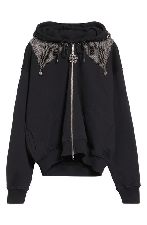 Titan Chain Mail Full Zip Fleece Hoodie