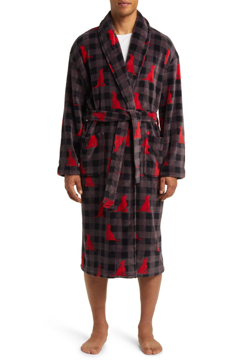 Majestic International Chalet Chic Fleece Robe, Main, color, 