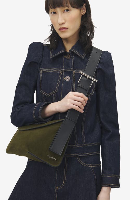 Alexander Mcqueen Mcqueen Large T-bar Suede Sling Bag
