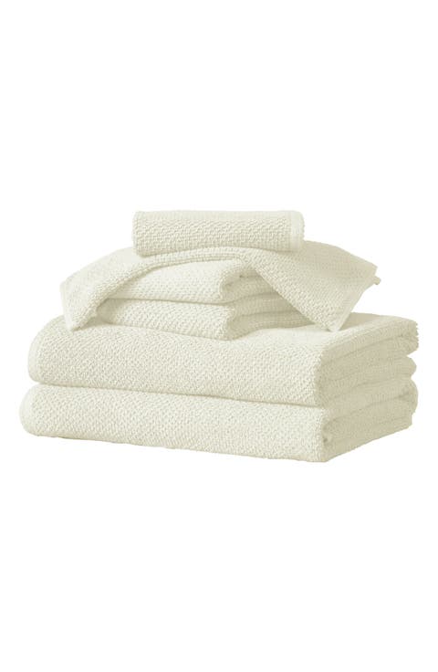 Cotton 6-Piece Textured Towel Set