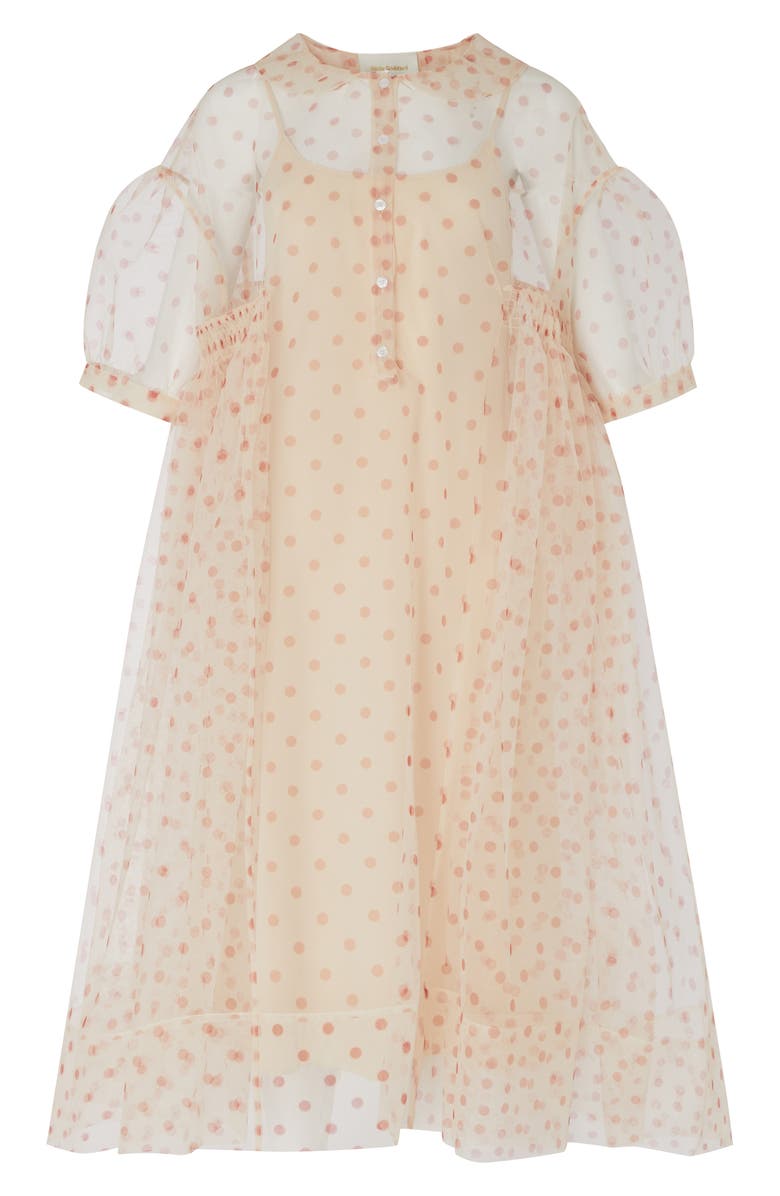 Molly Goddard Alicia Polka Dot Tulle Dress, Main, color, 