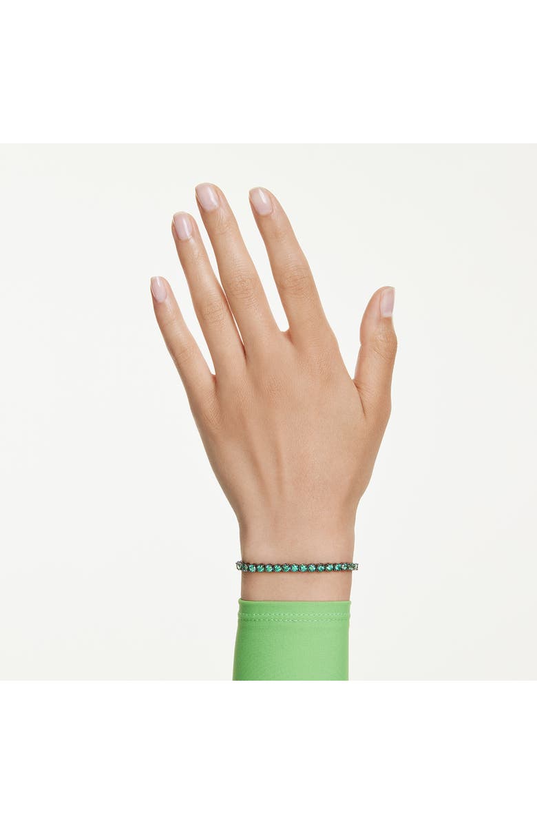 Swarovski Matrix Tennis Bracelet, Alternate, color, Green