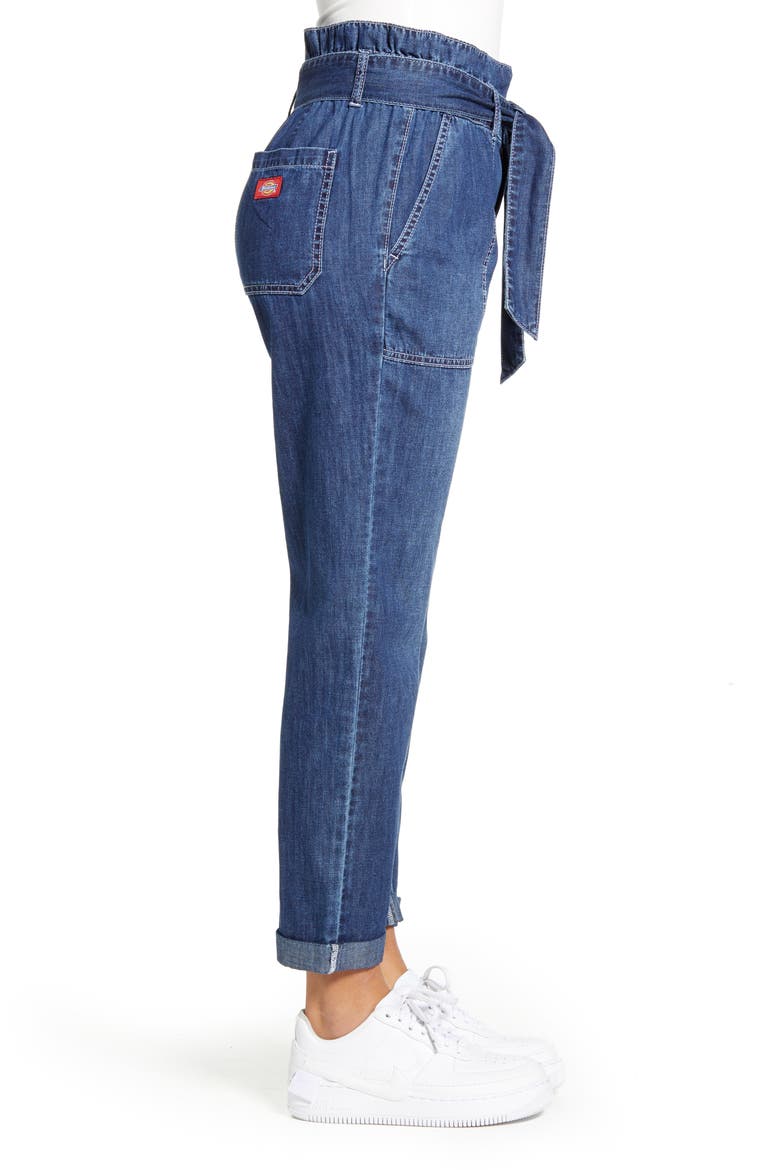Paperbag Waist Jeans, Alternate, color, MEDIUM ANTIQUE WASH