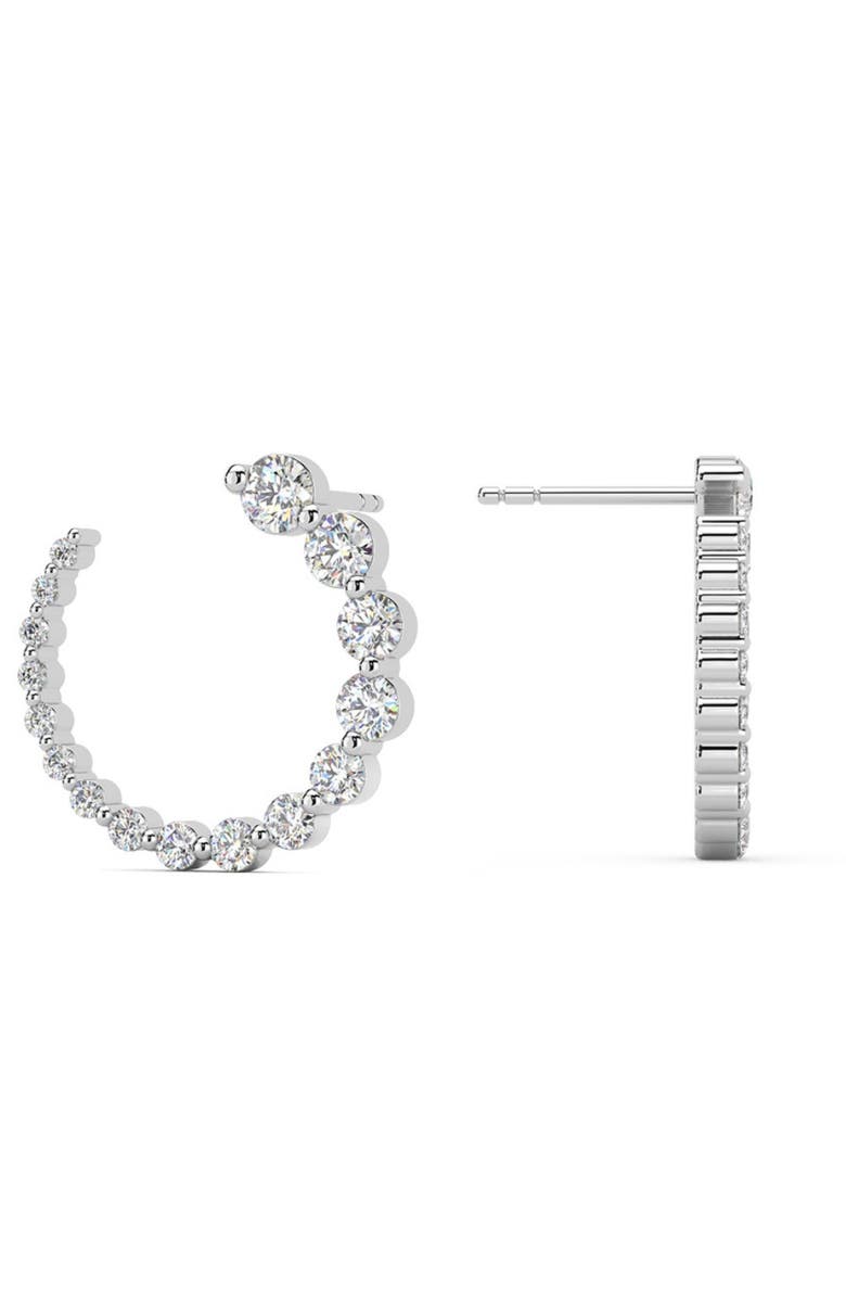 Bliss Diamond 1 1/2Ct Graduated Diamond Circle Earrings 14k Gold Journey Studs Lab Grown, Main, color,
