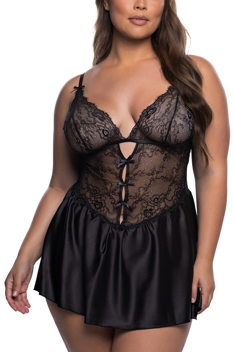 Paradise Dream Chemise, Main, color, BLACK