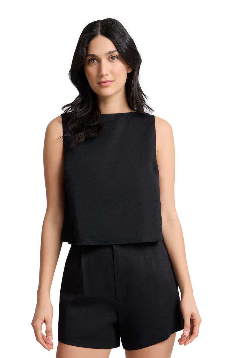Onia Boatneck Shell Top, Alternate, color, Black
