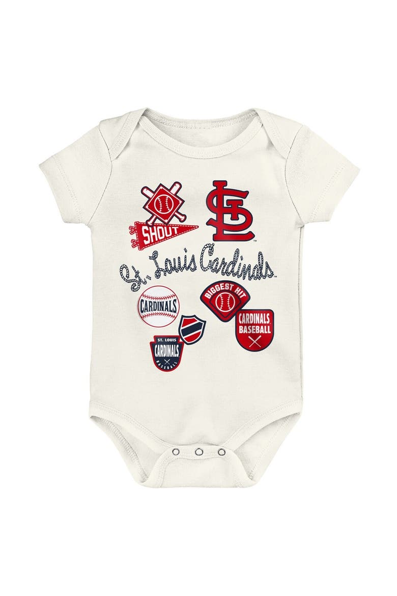 Newborn Outerstuff St. Louis Cardinals Home Plate 3-Piece Creeper Set, Alternate, color, Navy
