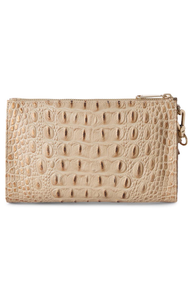 Brahmin Adia Croc Embossed Leather Wristlet, Alternate, color, 