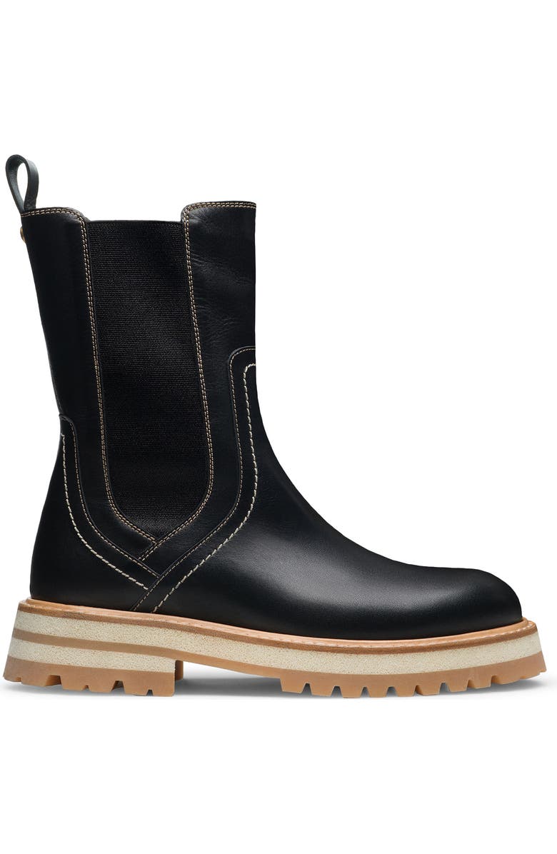 Magnanni Nova Lug Sole Chelsea Boot, Alternate, color, Black