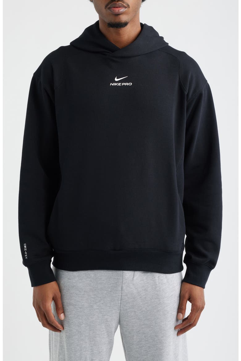 Pro Dri-FIT Pullover Hoodie, Main, color, BLACK/ WHITE