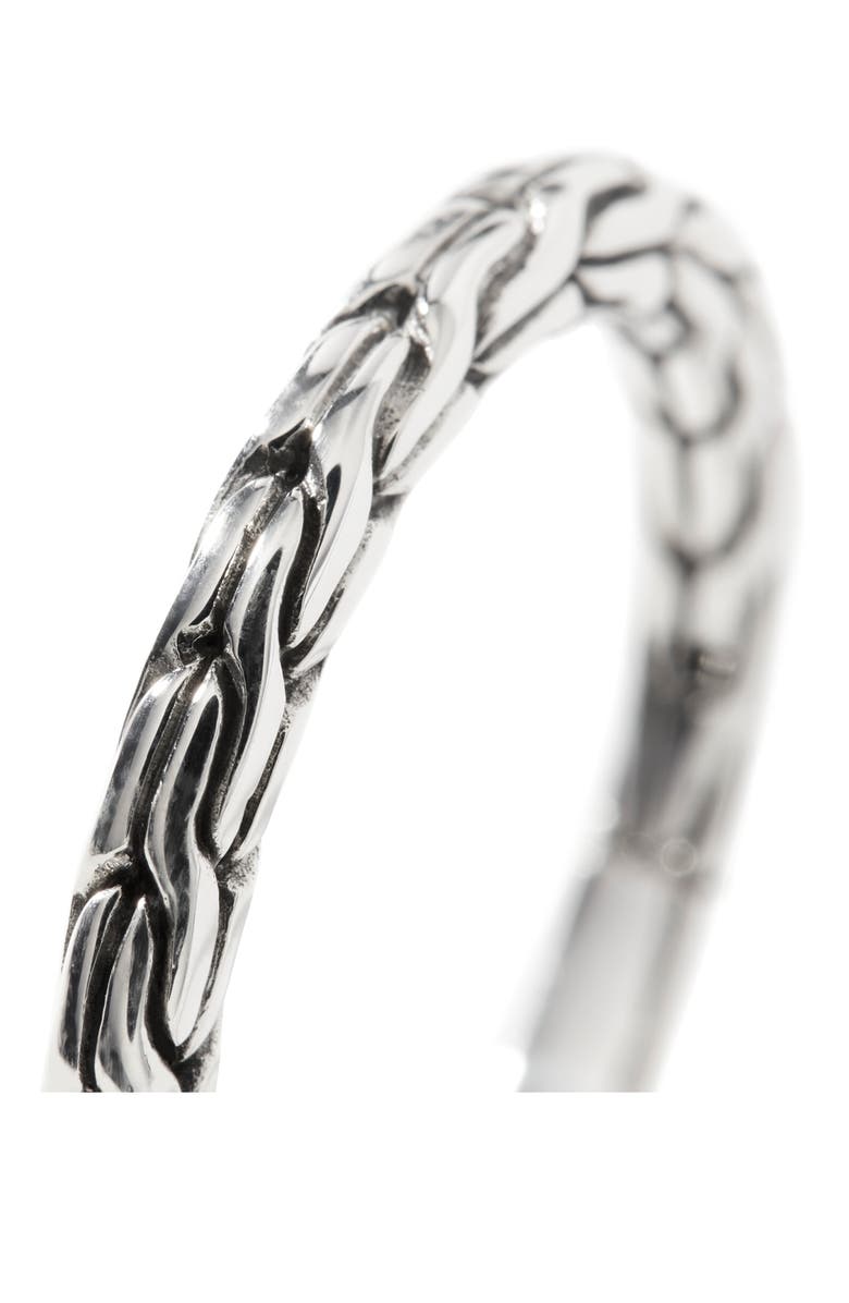 John Hardy Essential Silver Band 2.5mm Ring, Alternate, color, 