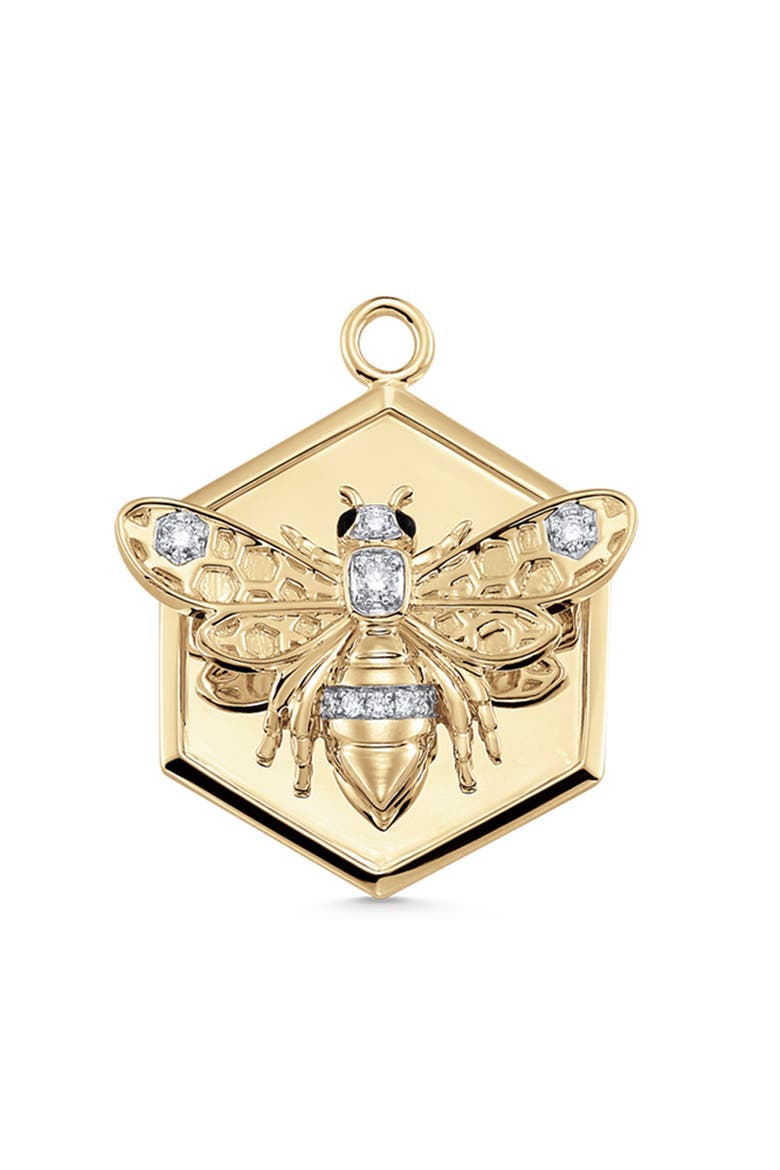 Queen Bee Pendant, Main, color, YELLOW GOLD