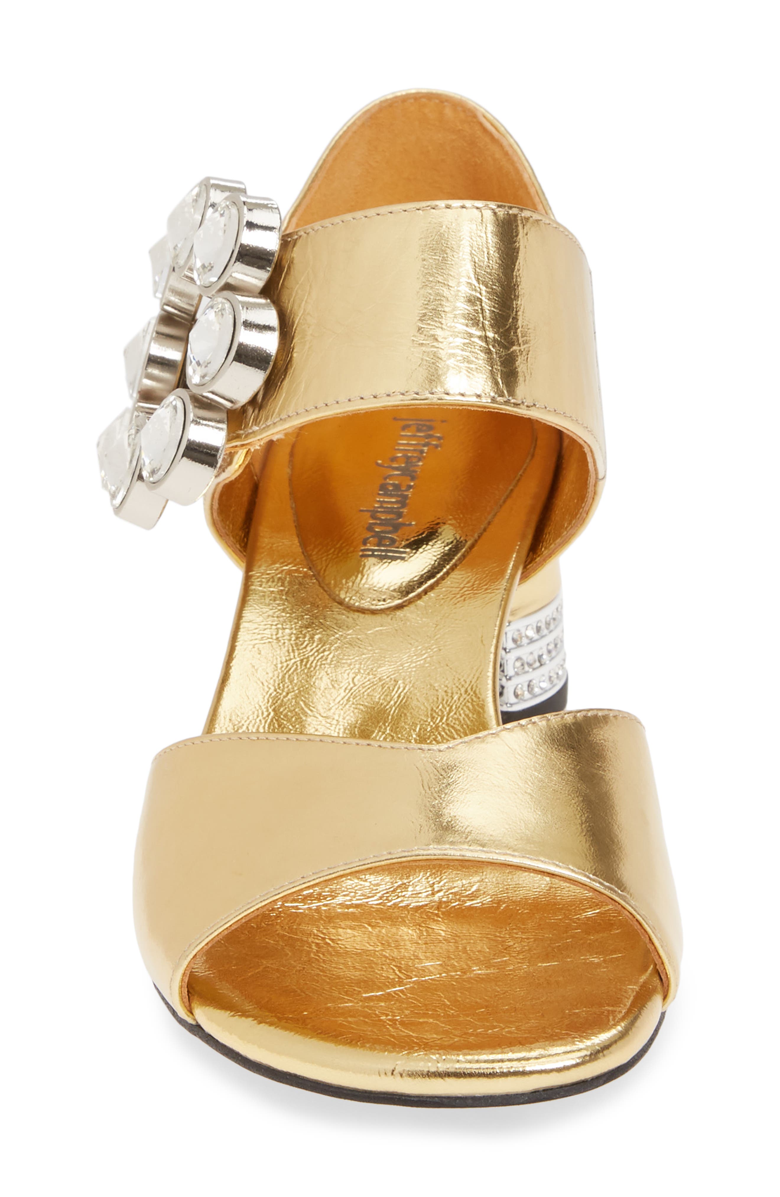 Boleyn Sandal, Alternate, color, GOLD/ SILVER LEATHER
