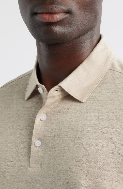 Robert Barakett Boyce Linen Polo In Brown