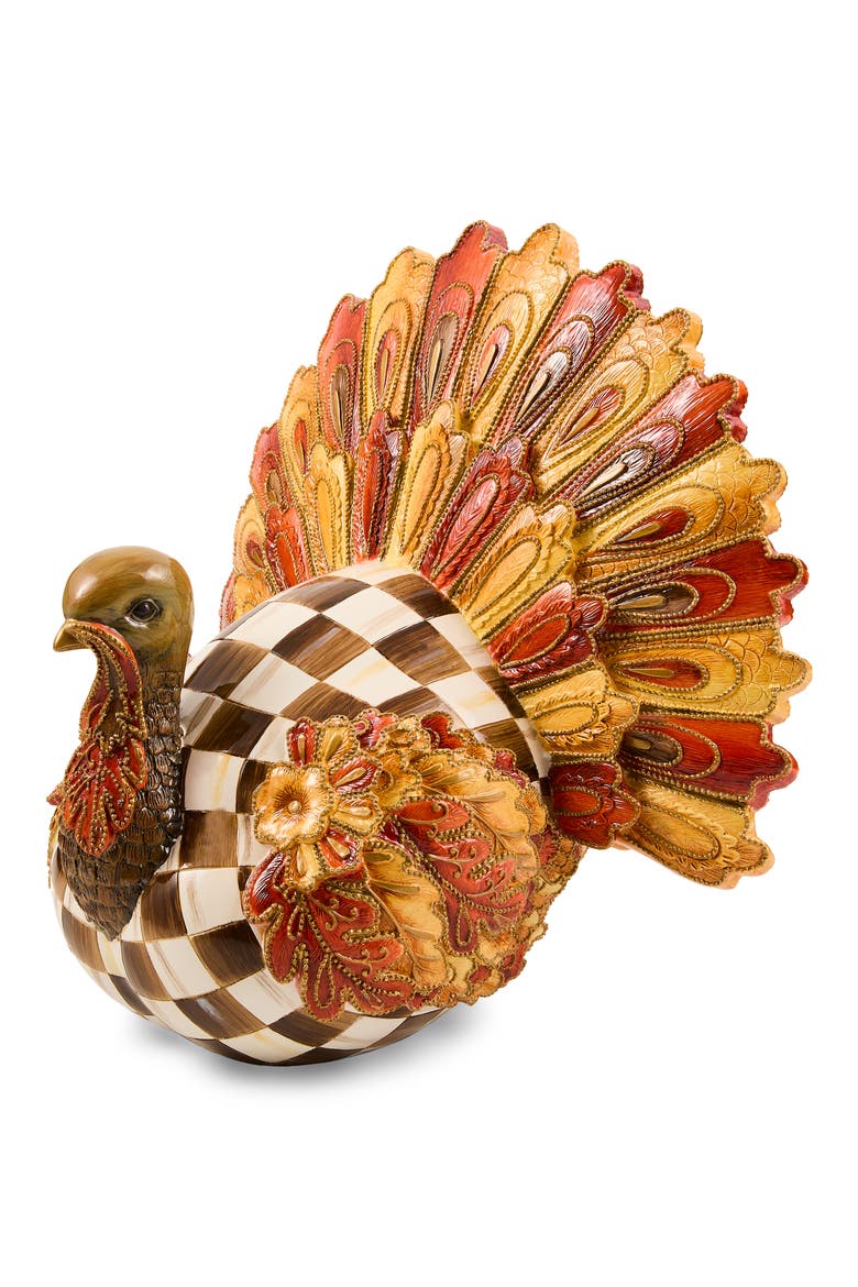 Harvest Glow Aurora Turkey Figurine, Main, color, MULTI