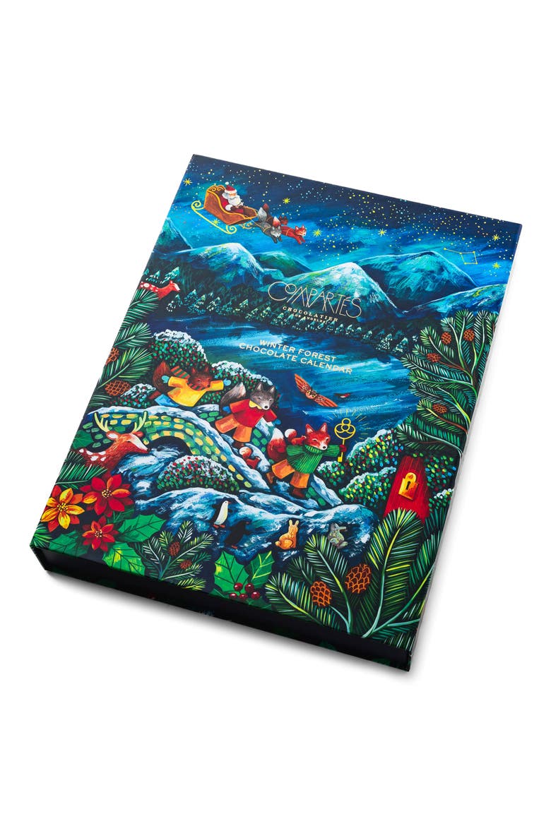 Winter Fox Chocolate Advent Calendar, Main, color, BLUE TONES