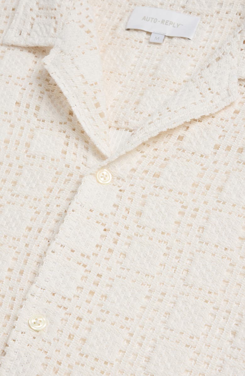 AUTO-REPLY<sup>™</sup> Alex Raschel Square Knit Camp Shirt, Alternate, color, Cloud