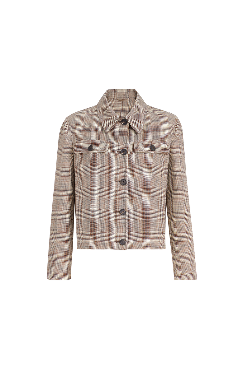Brunello Cucinelli Prince of Wales blazer, Alternate, color, Light Brown