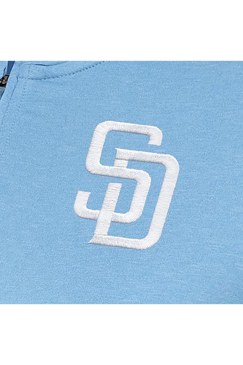 Women's Antigua  Light Blue San Diego Padres Mentor Quarter-Zip Pullover Top, Alternate, color, Light Blue