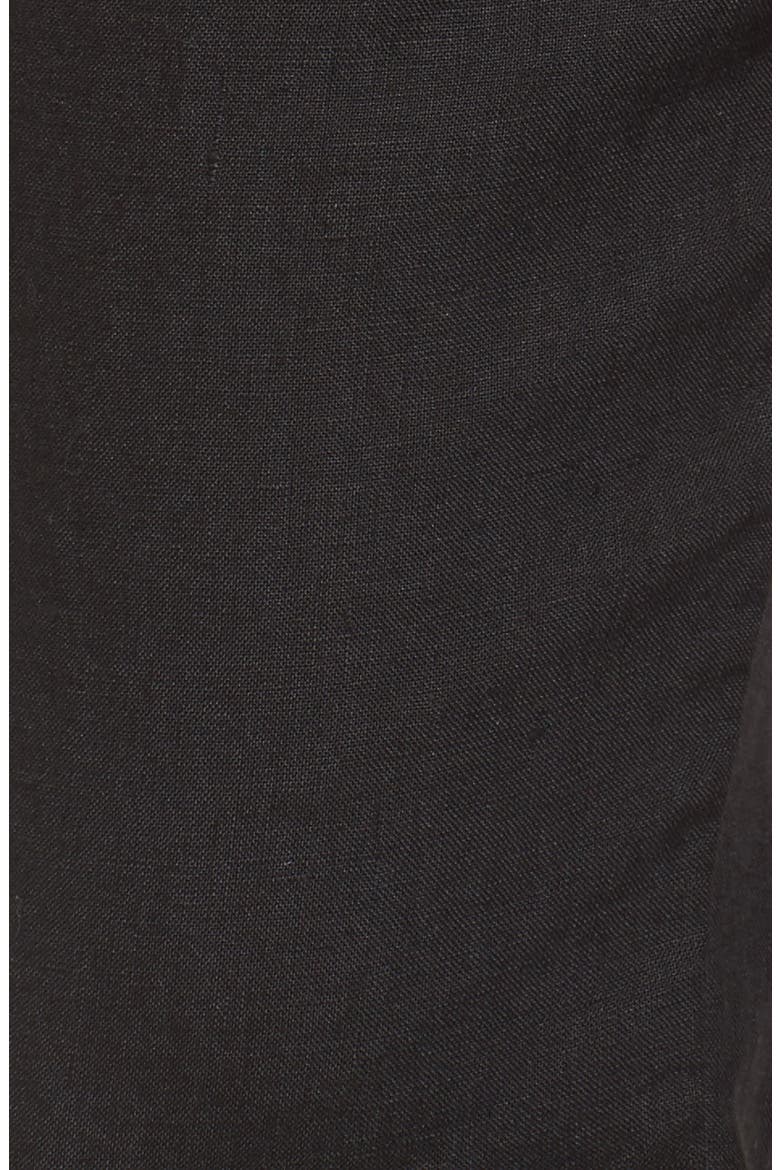 Crop Linen Joggers, Alternate, color, BLACK