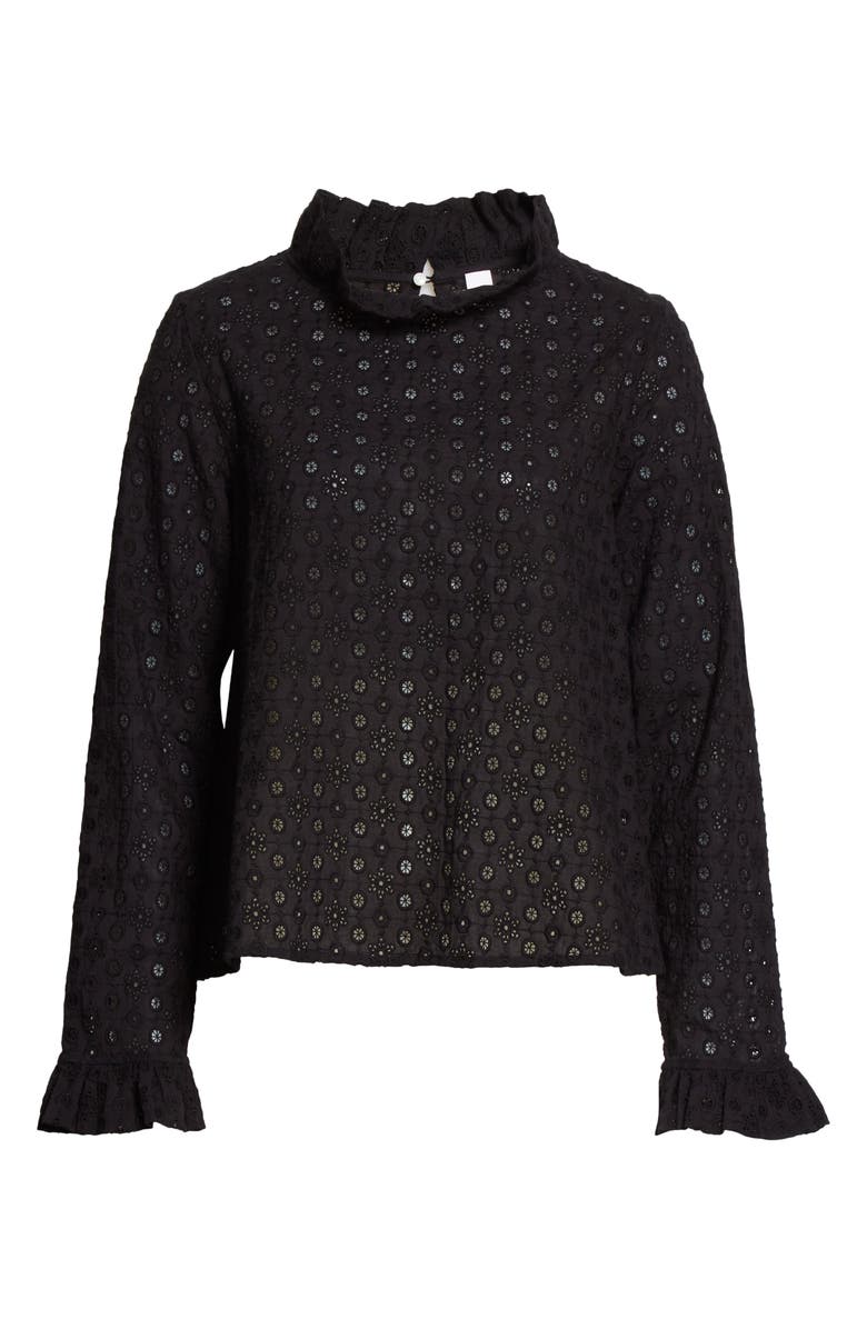 Merlette Boyce Eyelet Ruffle Blouse, Alternate, color,