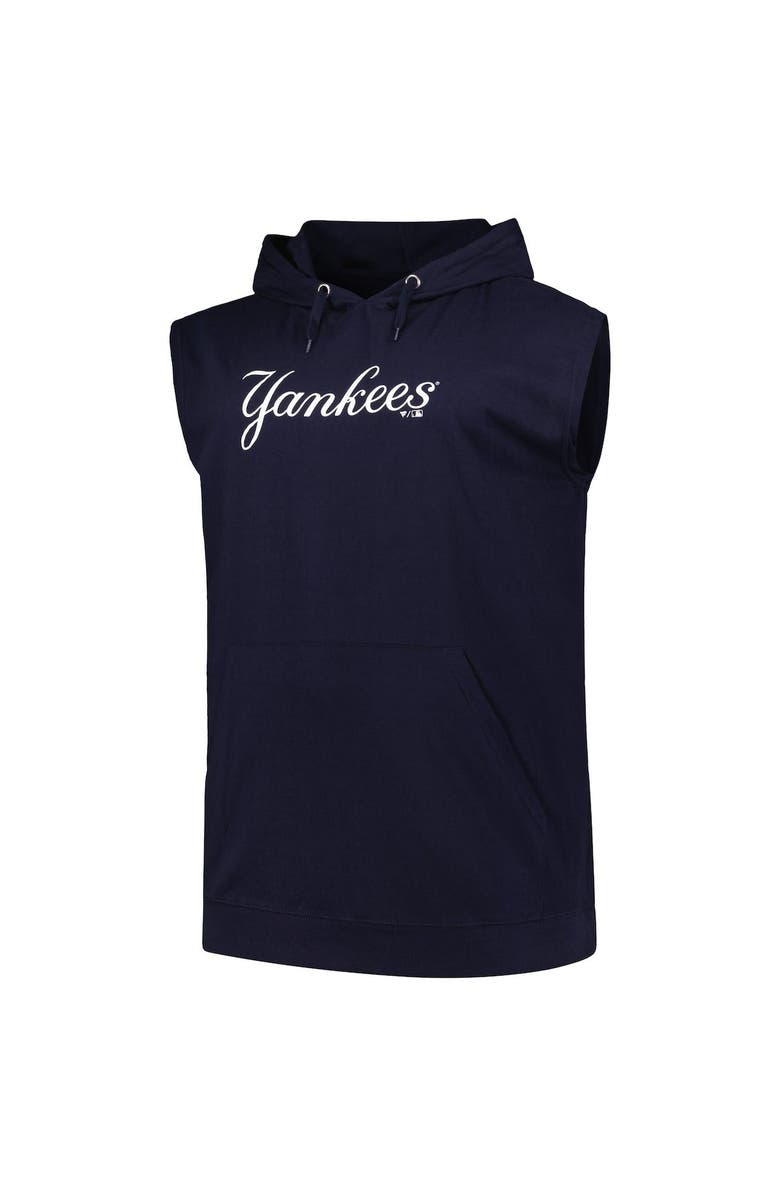 FANATICS Men's Fanatics Branded Aaron Judge Navy New York Yankees Name & Number Muscle Tank Hoodie, Alternate, color, 