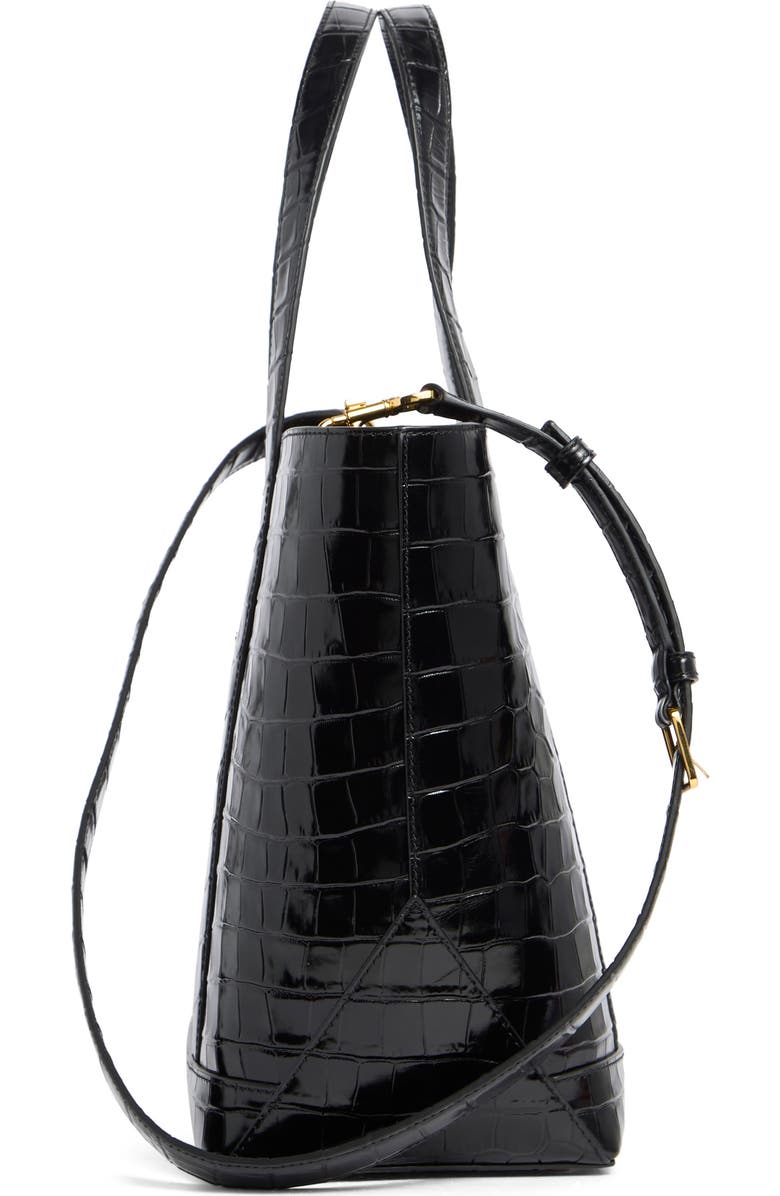 Veronica Beard Goody Grand Croc Embossed Leather Tote Bag, Alternate, color,
