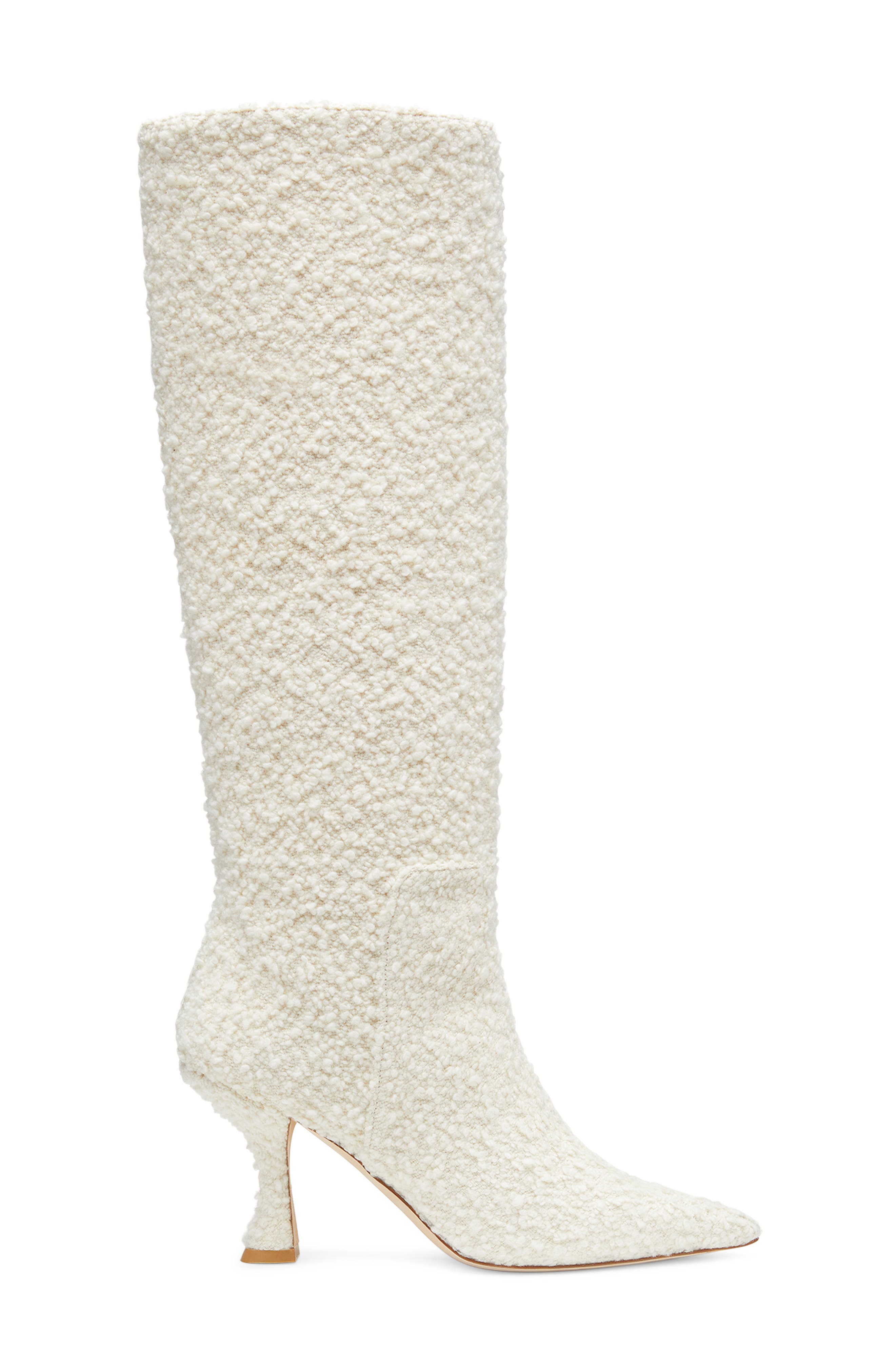 Stuart Weitzman Xcurve 85 Bouclé Slouch Boot, Alternate, color, 