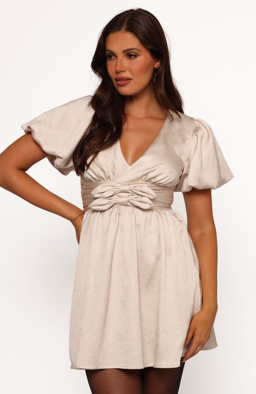 Petal And Pup Petal & Pup Everton Textured Satin Minidress In Sand