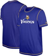 New Era Men's New Era  Purple Minnesota Vikings Third Down Puff Print T-Shirt