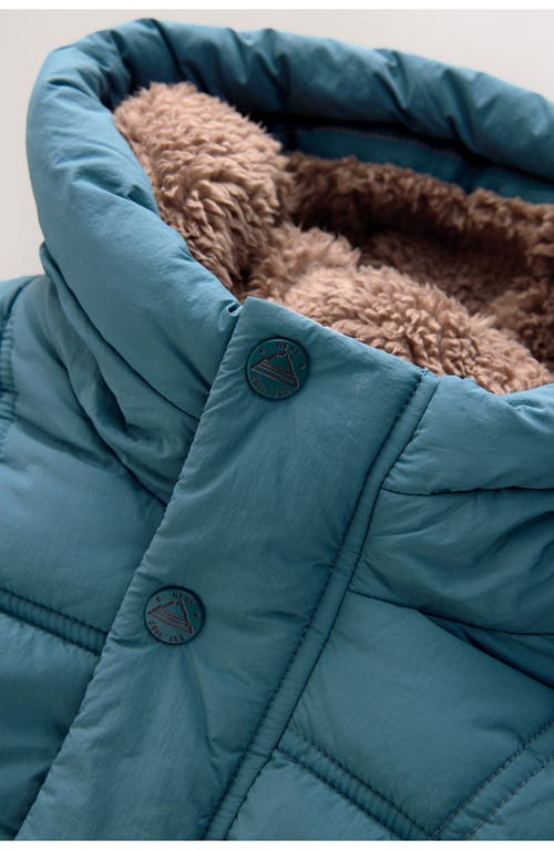 Next Kids' Quilted Hooded Jacket In Blue