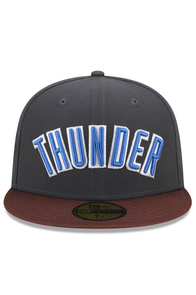 Men's New Era  Gray Oklahoma City Thunder 2022/23 City Edition Official 59FIFTY Fitted Hat, Alternate, color, Gray