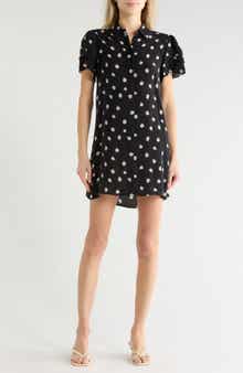 Alice + Olivia Jen Short Sleeve Shirt Dress