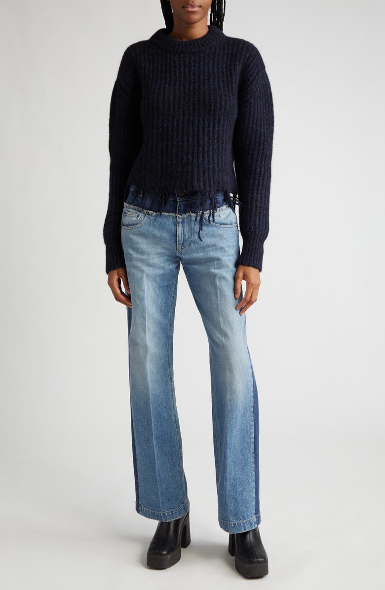 Stella McCartney Tweedy Alpaca Blend Crop Sweater, Alternate, color, 