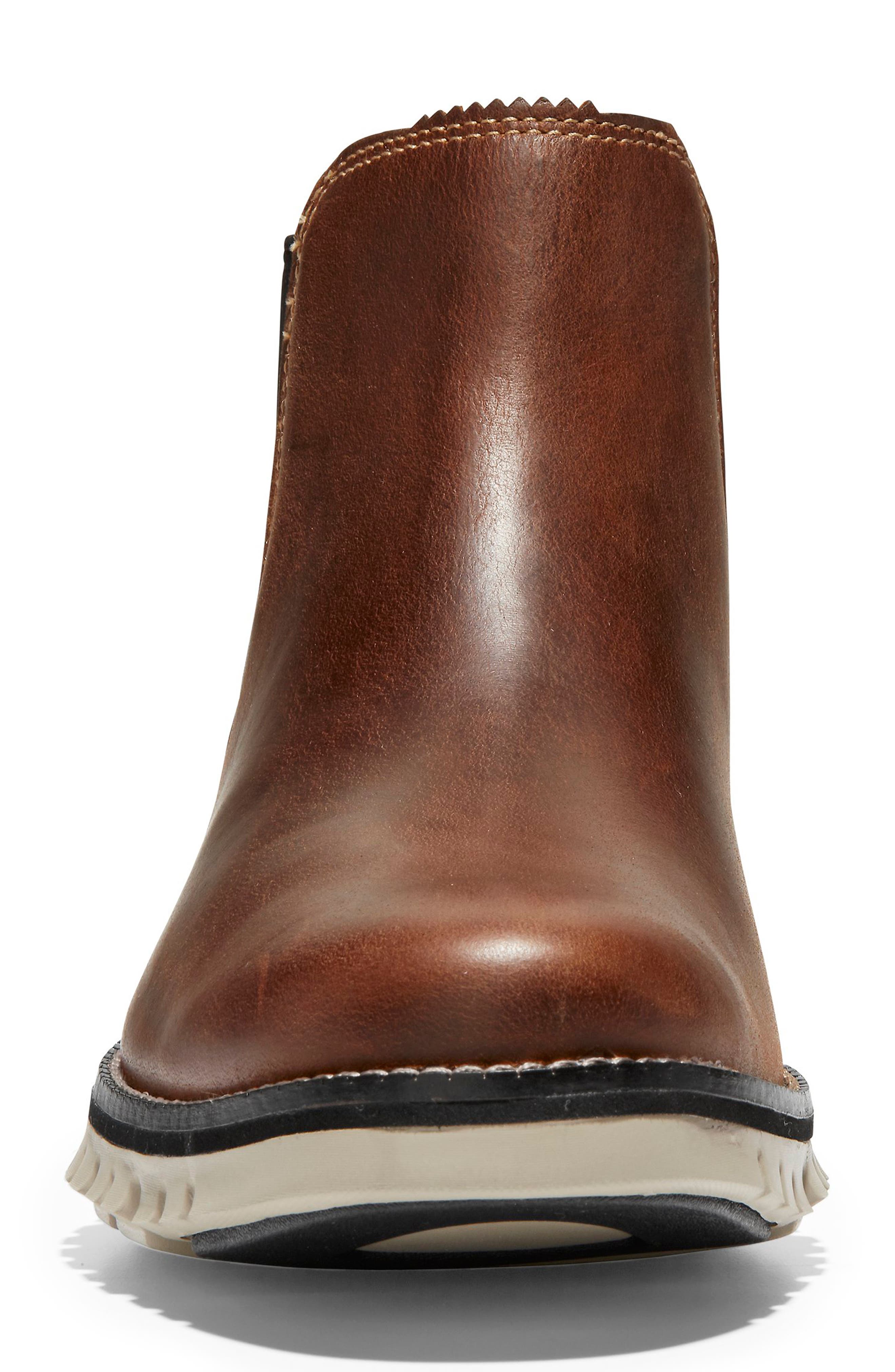 ZeroGrand Waterproof Chelsea Boot, Alternate, color, BOURBON LEATHER/ HAWTHORN