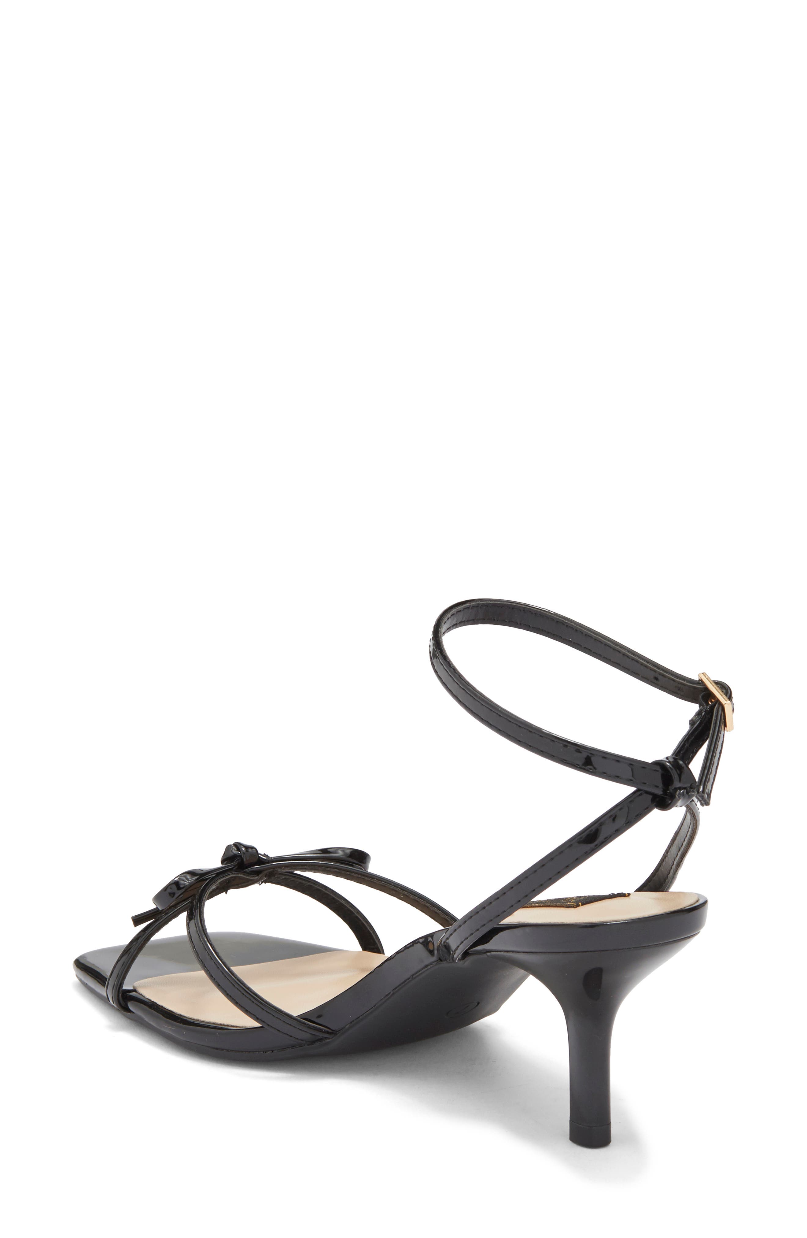 RACHEL Rachel Roy Sybil Bow Ankle Strap Sandal, Alternate, color, Black Patent
