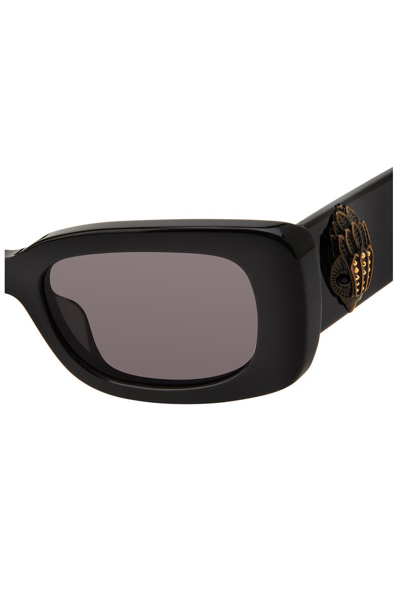 52mm Rectangular Sunglasses, Alternate, color, BLACK/ SMOKE