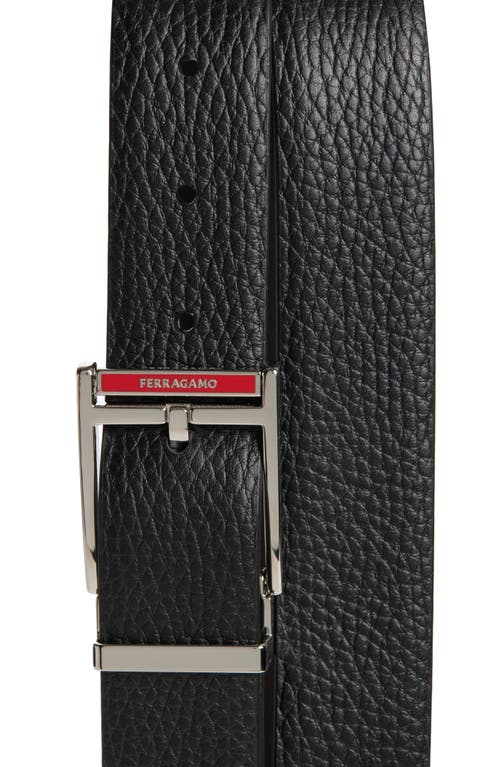 Ferragamo Reversible Leather Belt In Black