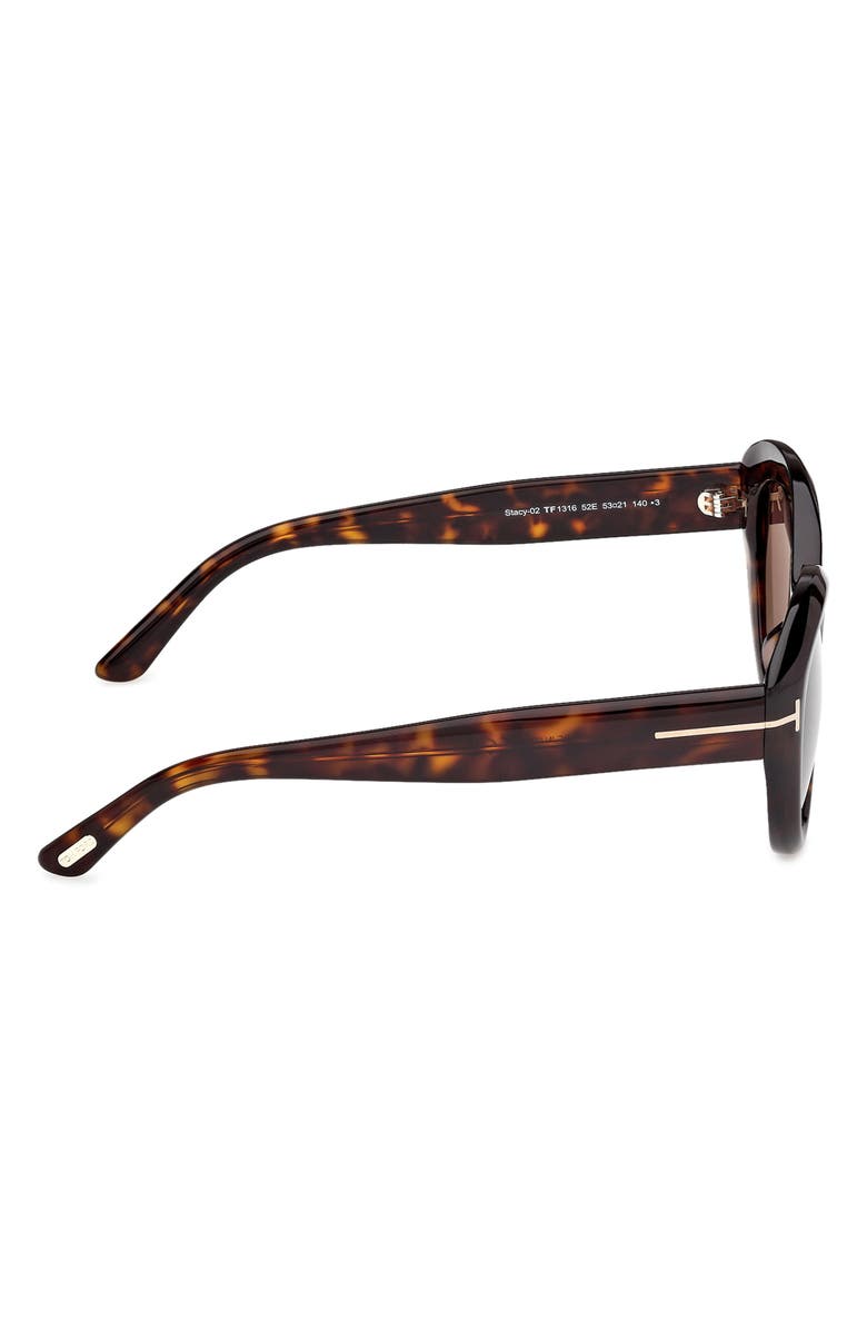 TOM FORD Stacy 53mm Cat Eye Sunglasses, Alternate, color, 