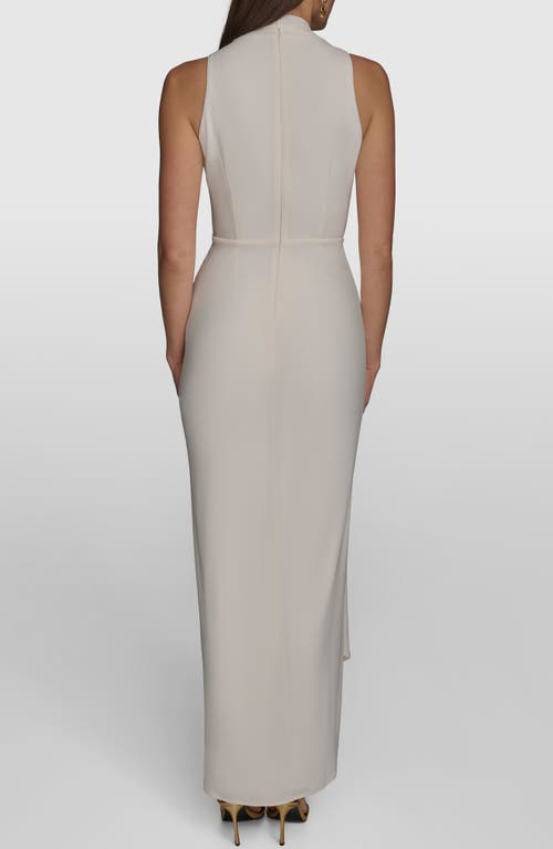 Donna Karan New York Belt Detail Sheath Maxi Dress In Pristine